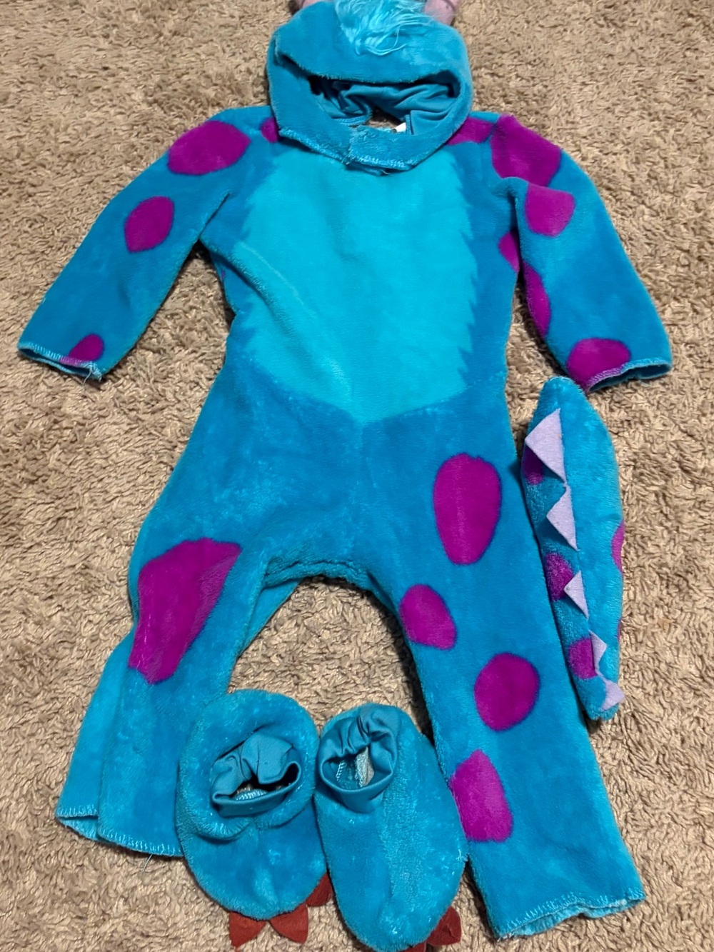 Disney Baby Monsters Inc Sulley Costume 12-18 Months Pixar Halloween
